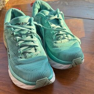 Hoka Athletic Shoes in Teal and White